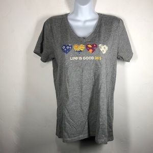 Life is Good gray crusher tee size medium